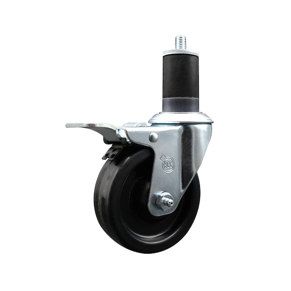 4'' SS Phenolic Swivel 1-5/8'' Expanding Stem Caster Total Lock Brake